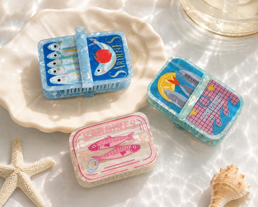 Sardine Can Hair Clip, Novelty Claw Clip, Fun Accessory, Gift for Her