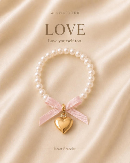 Pearl Charm Bracelet, Gold Tone, Bow Accent, Heart, Butterfly, Moon, Sun, Star Charms