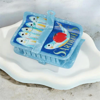 Sardine Can Hair Clip, Novelty Claw Clip, Fun Accessory, Gift for Her