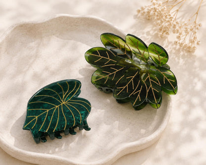 Leaf Hair Claw Clip | Botanical Hair Accessory, Boho Style