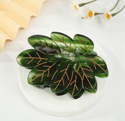 Leaf Hair Claw Clip | Botanical Hair Accessory, Boho Style