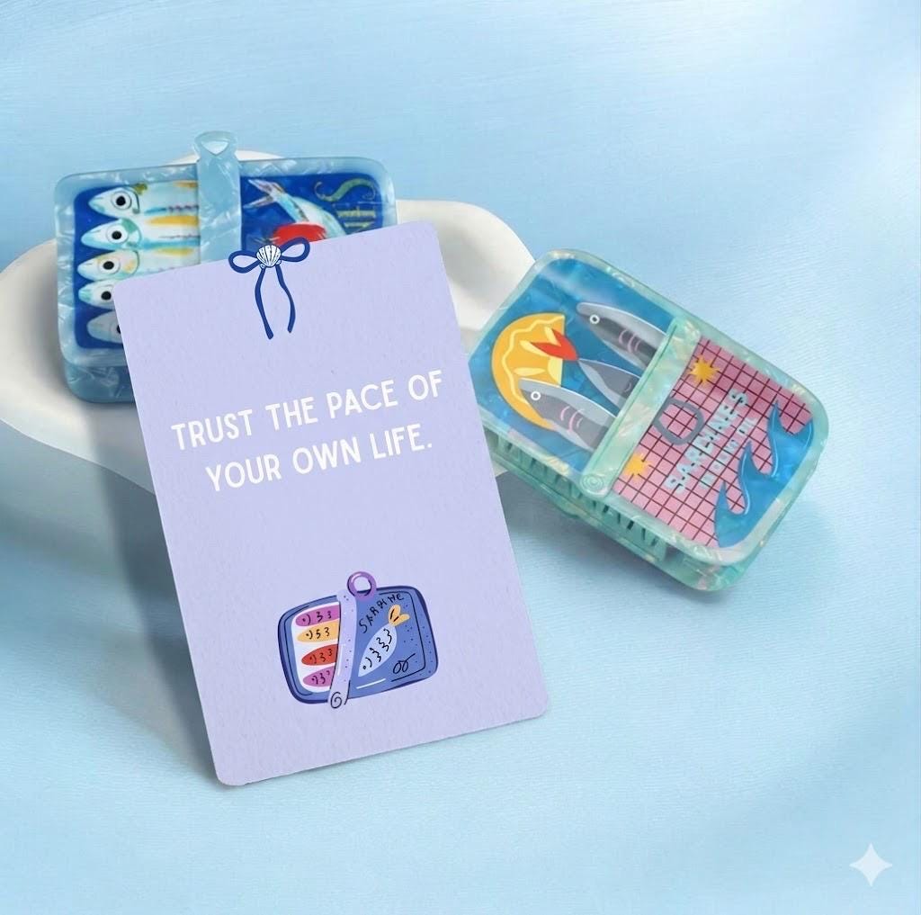 Sardine Can Hair Clip, Novelty Claw Clip, Fun Accessory, Gift for Her